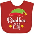 thumbnail image 3 of Inktastic Christmas Brother Elf Holiday Boys Baby Bib, 3 of 4