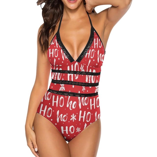 NICKSUN Maillot de Bain une Pièce pour Femmes Contrôle du Ventre Maillot de Bain Modeste Col en V