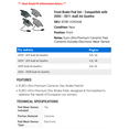 thumbnail image 2 of Front Brake Pad Set - Compatible with 2005 - 2011 Audi A6 Quattro 2006 2007 2008 2009 2010, 2 of 2