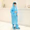 thumbnail image 5 of Hooded Transparent Raincoat Girl Boys Rain Coat Hooded Outdoors Clear Waterproof Kids Toddler Children's Rainwear Protective Covers,Blue,ONESIZE, 5 of 5