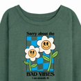 thumbnail image 3 of Instant Message - Sorry About Bad Vibes, I'm Mentally Ill - Women's Lightweight French Terry Long Sleeve Shirt, 3 of 6