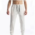thumbnail image 2 of Sweatpant Drawstring Jeans Cargo Scrub Pants Joggers for Men Textured Baggy Sweatpants Stretch Solid Color Drawstring Waist Running Track Pants with Pockets, 2 of 5