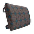 thumbnail image 1 of Mandala Lumbar Pillow, Ornate Lace Chinese Pattern Circles Swirls and Dots Flower Illustration, Soft Back Cushion Office Chairs with Adjustable Straps, 14" x 13", Blue Vermilion Black, by Ambesonne, 1 of 7