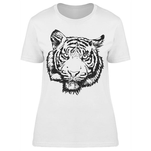 Tiger Head Animal T-Shirt Women -Image by Shutterstock, Female Medium