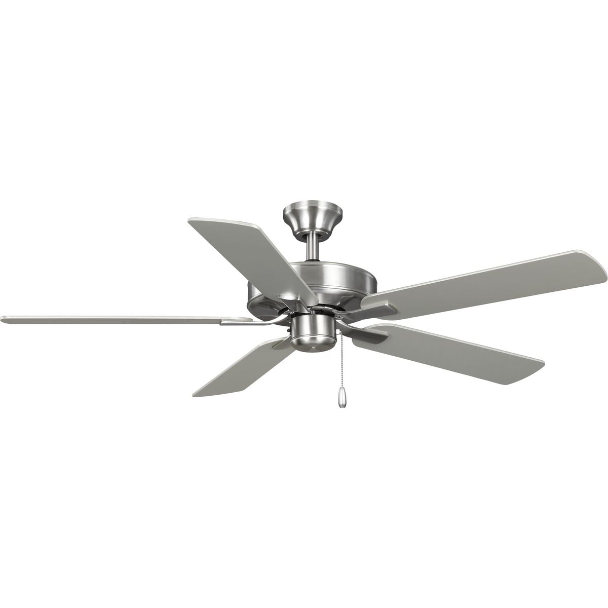 AirPro 52 in. Brushed Nickel 5-Blade Rated AC Motor Transitional Ceiling Fan