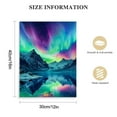 thumbnail image 2 of Nawypu  Northern Lights Wall Art Aurora Borealis Painting Forest Mountain Canvas Prints Nature Landscape Home Decor Framed, 2 of 5