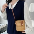 thumbnail image 4 of Handwoven Crossbody Bag Adjustable Women Handbags for Daily Leisure (Bucket), 4 of 9