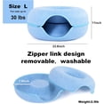 thumbnail image 4 of Large Cat Tunnel Bed for Indoor Cats with 3 Toys, Scratch Resistant Donut Cat Bed, Up to 30 Lbs (L 24x24x11, Blue), 4 of 6