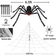 thumbnail image 2 of Decoraciones de arañas gigantes de telaraña de Halloween de 78 pulgadas, araña falsa y telaraña grande para decoraciones de Halloween en interiores y exteriores, fiesta de disfraces, patio,, 2 of 5