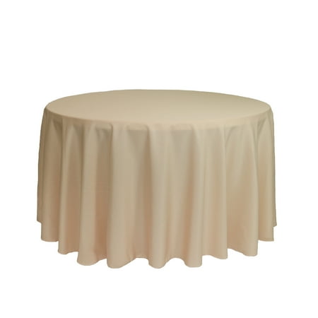 

Your Chair Covers - 108 Inch Round Polyester Tablecloth Champagne