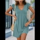 thumbnail image 3 of Vestido Tipo Chaleco Holgado con Mangas de y Escote en V Profundo para Mujer, Azul , Talla S, 3 of 6