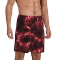 thumbnail image 2 of Vsdgher Short de Pyjama Rouge Imprimé pour Hommes Bas de Détente Short de Sommeil Taille Élastique Léger avec Poches-TTG, 2 of 6