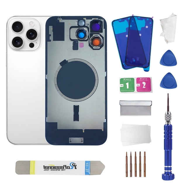 Kit de Reemplazo de Vidrio Trasero para iPhone 16 Pro Max 6.9" ZNZHKR