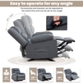 thumbnail image 5 of JONPONY Home Modern Comfort Reclining Chair,Elderly Single Rocker Sofa with Side Pocket for Bedroom Home Theater,Grey, 5 of 12