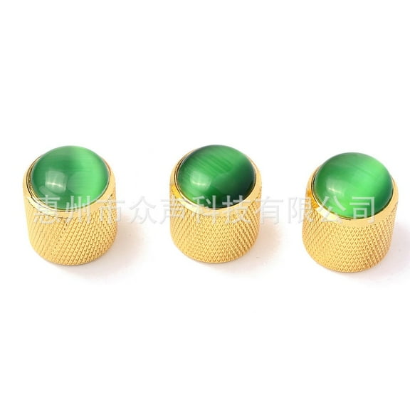 3pcs Metal Guitar Knobs with Eye Design - Electric Guitar Volume and Tone Control Rotary Potentiometer Parts