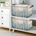 thumbnail image 2 of Yayeee Foldable Storage Basket for Shelves with Handles Set of 2 Waterproof Cloth Bins, Night Deer, 2 of 7