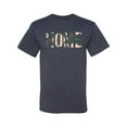 thumbnail image 2 of Wild Bobby, Home Floral Print Pop Culture Men's Graphic T-Shirt, Vintage Heather Navy, 4XL, 2 of 3