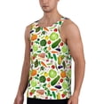 thumbnail image 2 of Easygdp Vegetables2 Men's Tank Top, Sleeveless Muscle T Shirts, Breathable, Quick-Dry, Loose for Gym, Running, Fitness - Medium, 2 of 9