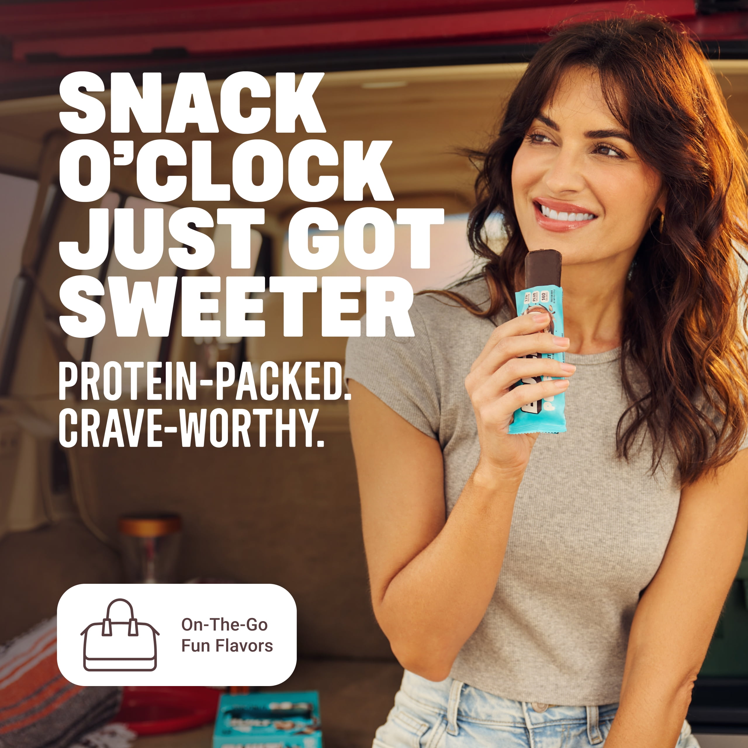 BUILT Puff Protein Bar, Coconut, 17g Protein, Collagen, 140 Calories, 4 Count Box, 1.41 oz Bars