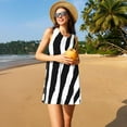 thumbnail image 5 of Japuie Zebra Print Summer Dresses for Women,Women's Sleeveless Dress,Beach Tshirt Tank Sundresses,Women's Summer Tank Midi Dress with Pockets,Tank Loose Sundress-Small, 5 of 6