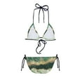thumbnail image 5 of Suhoaziia Women Bikinis Two Piece Set Green Marble Ladies Swimsuits String Triangle Underwired Swimsuit Coverup Size XL Twist Front Straps Swimwear, 5 of 6