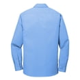 thumbnail image 6 of Mens Slim Fit Long Sleeve Carefree Cotton/Polyester Poplin Shirt Carolina Blue X-Large, 6 of 6