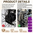 thumbnail image 3 of Uxcell 4 Pack Aluminum Alloy Bike Pegs Anti-Skid Fit 3/8 inch with Stripe Purple Black, 3 of 7