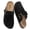 Black, variant on Women's Suede Clogs, Cork Footbed Leather Mules Slip-on Sandals with Arch Support, Non-Slip Adjustable Buckle Summer Shoes for Men & Women