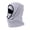 Light Grey, variant on Skiing Headgear Outdoor Winter Warm Hat 3-in-1 Integrated Thermal Hood Scarf Face Guard Sports Running Hat