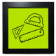 thumbnail image 1 of Mesa de pared con marco cuadrado negro, 1 of 4