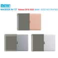 thumbnail image 3 of IBENZER Hard Shell Case Compatible with MacBook Air 13 inch 2022 2021 2020 M1 A2337 A2179 A1932, Hard Shell Case for Mac Air 13 Retina Display with Touch ID, Gray, W-MAT13-GY, 3 of 10