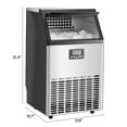 thumbnail image 5 of VEVOR 140lbs/24H Commercial Ice Maker, 45 Ice Cubes in 15 Minutes, Freestanding Ice Maker Machine with 33lbs Large Storage Capacity for Bar Office Restaurant, 5 of 9