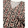 thumbnail image 5 of Moomaya Printed Casual Dresses For Women, V-Neck Asymmetric Summer Wrap Dress, 5 of 9