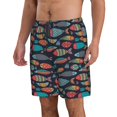 thumbnail image 2 of KLL Colorful Fish Men's Casual Summer Beach Shorts Hawaiian Shorts with Pockets-Large, 2 of 5