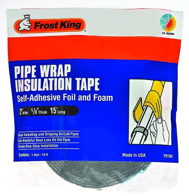 New Frost King FV15H Pipe Wrap Kit, 15 Ft L, 2 in W, 1/8 in Thick, 2 R