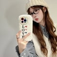 thumbnail image 5 of Fuzzy Fluffy Hearts Case Compatible with iPhone 16 Plus - Cute Furry Plush Faux Fur Heart Print Phone Cases for Girls Women Winter Warm Soft Back Cover with Camera Cover Kickstand, White, 5 of 5