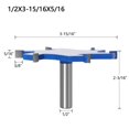 thumbnail image 2 of 1pc 1/2" Shank 12mm Shank 6 Edge T Type Slotting Cutter Tool Router Bits For Wood Industrial Grade Milling Cutter ,High Efficiency, 2 of 3