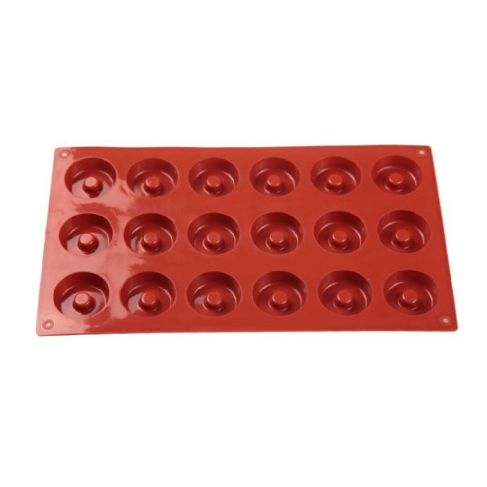 18 Cavity Chocolate Round Shaped Baking Pan Doughnut Molds Silicone Donut Mould 