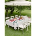 thumbnail image 4 of Outdoor Tablecloth with Umbrella Hole for Patio/Picnic/Party/Camping, Pink Lily Floral Waterproof Table Cloth Rectangle Table Cover Washable, Farmhouse Flowers Blossom Butterfly (60"x 102"), 4 of 9