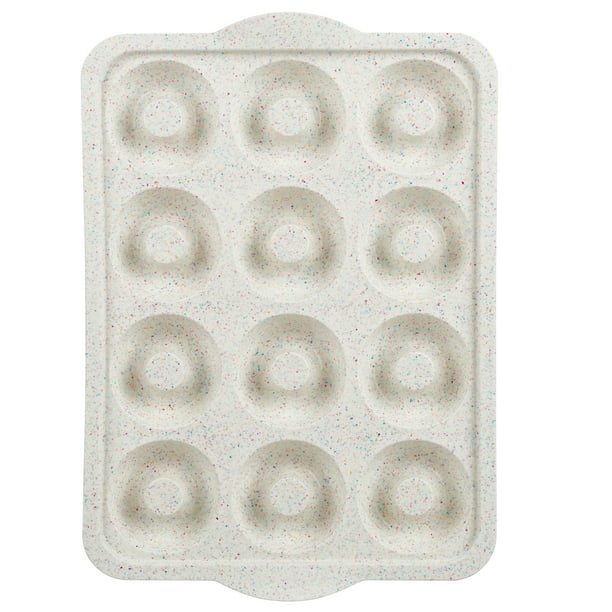 Trudeau Silicone 12 Count Donut Pan, Multicolor Confetti