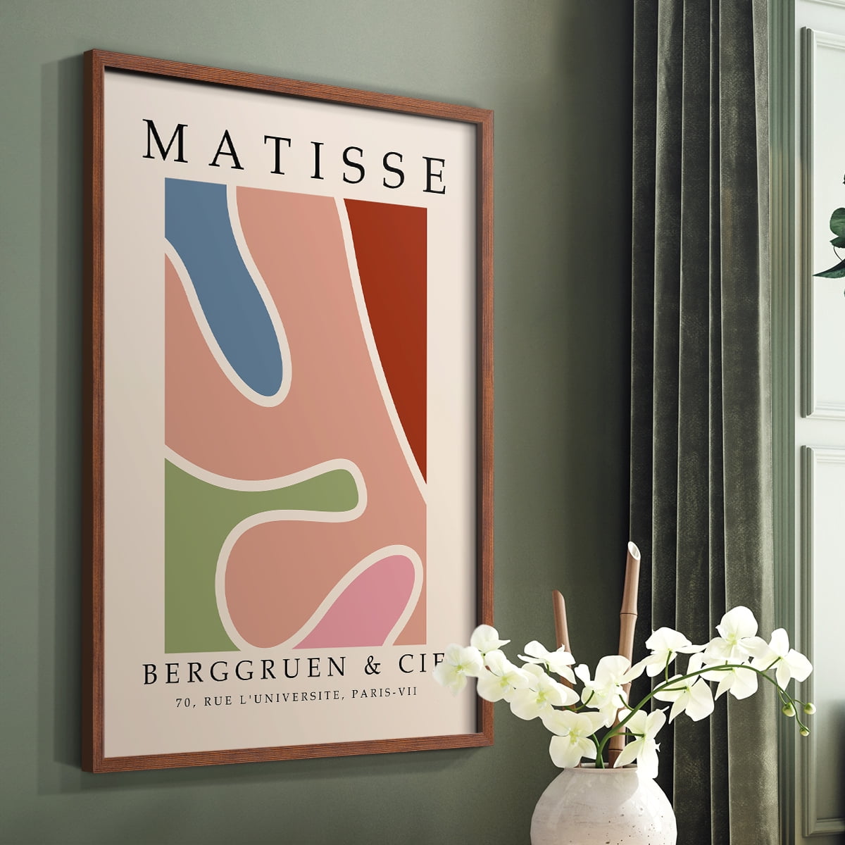 Matisse CCCXXXI in Brown Solid Wood 11 x 14 Framed Print