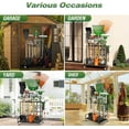 thumbnail image 7 of Garden Tool Organizer Rack with Wheels Up to 39 Tools, Heavy-Duty Steel Yard Tool Organizer for Garage Storage with 12 Hooks, Broom Holder & Garden Tool Rack for Shed, Patio, Outdoor Use, Black, 7 of 7
