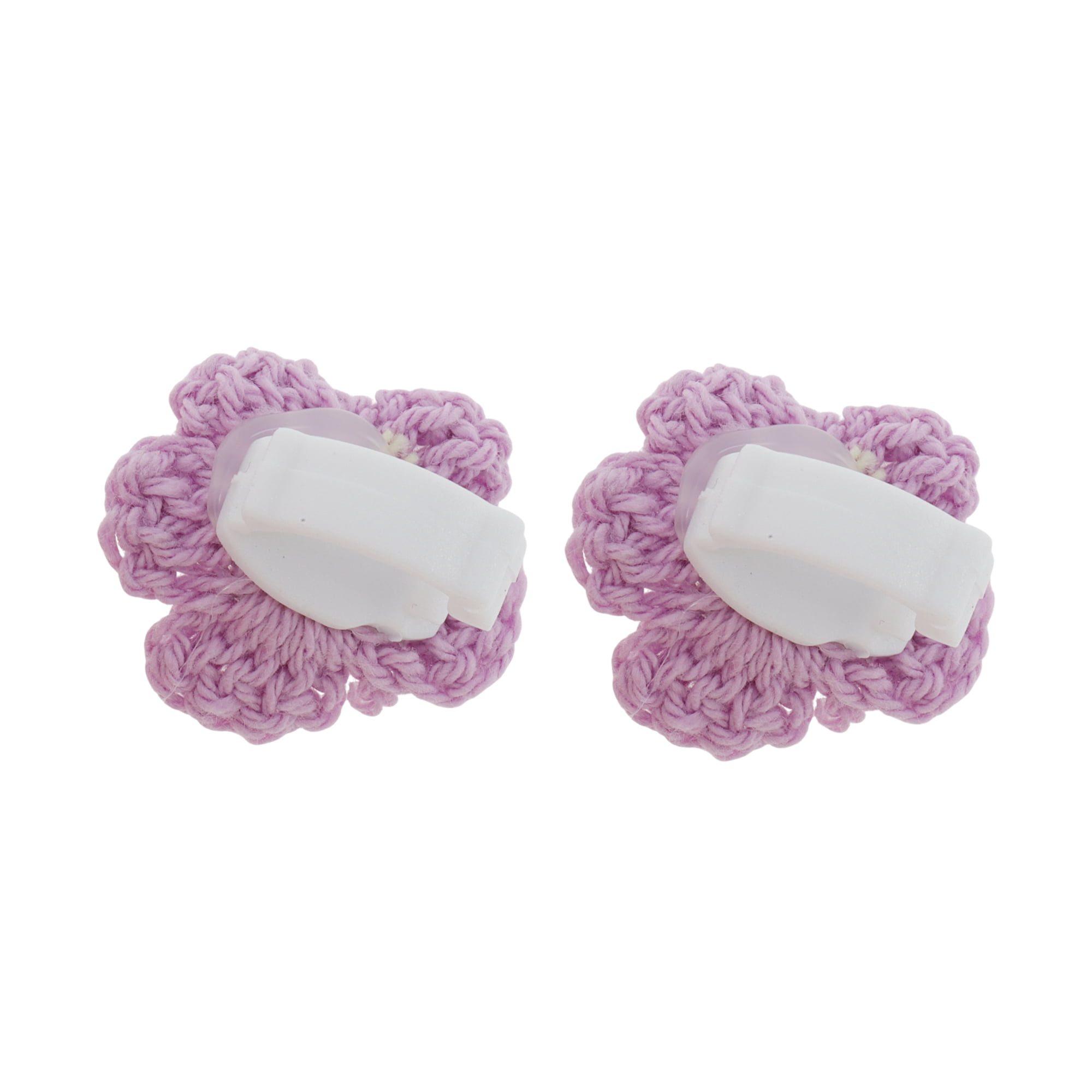 Unique Bargains Yarn Flower Shoelace Charms for Personalizing 1 Pair Purple