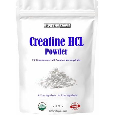 Buy The Crave Creatine HCL Powder 16 oz – 1 Ingredient Energy & Athletic Performance Support 604 Servings