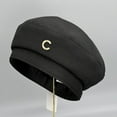 thumbnail image 5 of Femmes Bonnet Porter Tous les Jours Easy-matching Chic Maille Texture Femmes Béret, 5 of 5