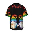 thumbnail image 5 of Salouo Lgbt Gnome Pattern Cuban Collar Shirts for Men Button-Down Shirt Men's Short Sleeve Shirts Hawaiian Shirts Casual Shirts -XX-Large, 5 of 6