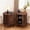 Coffee, variant on Mid Century Modern Nightstand with Charging Station, Fluted Side Table with Sliding Door & Adjustable Shelf, Yellow
