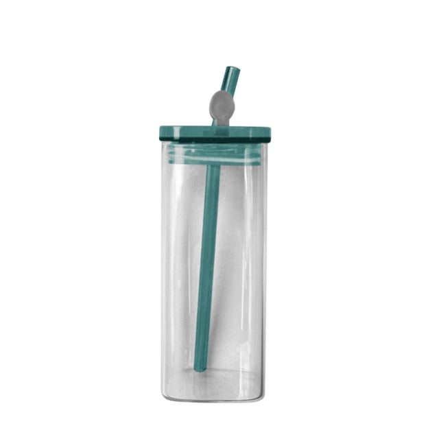 VogueV Gobelet en Verre avec Couvercle et Paille - Vaisselle de Boisson Réutilisable Résistante à la Chaleur g