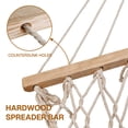thumbnail image 4 of BN-LINK Cotton Rope Hammock,Handwoven Hammock with Hardwood Spreader Bars,Double Hammock for Outdoor Backyard Patio Poolside,330lbs Weight Capacity, Natural, 4 of 7