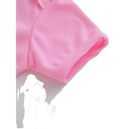 

Casual Round Neck Tee Short Sleeve Pink Baby Bodysuits (Baby s)
